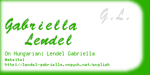 gabriella lendel business card